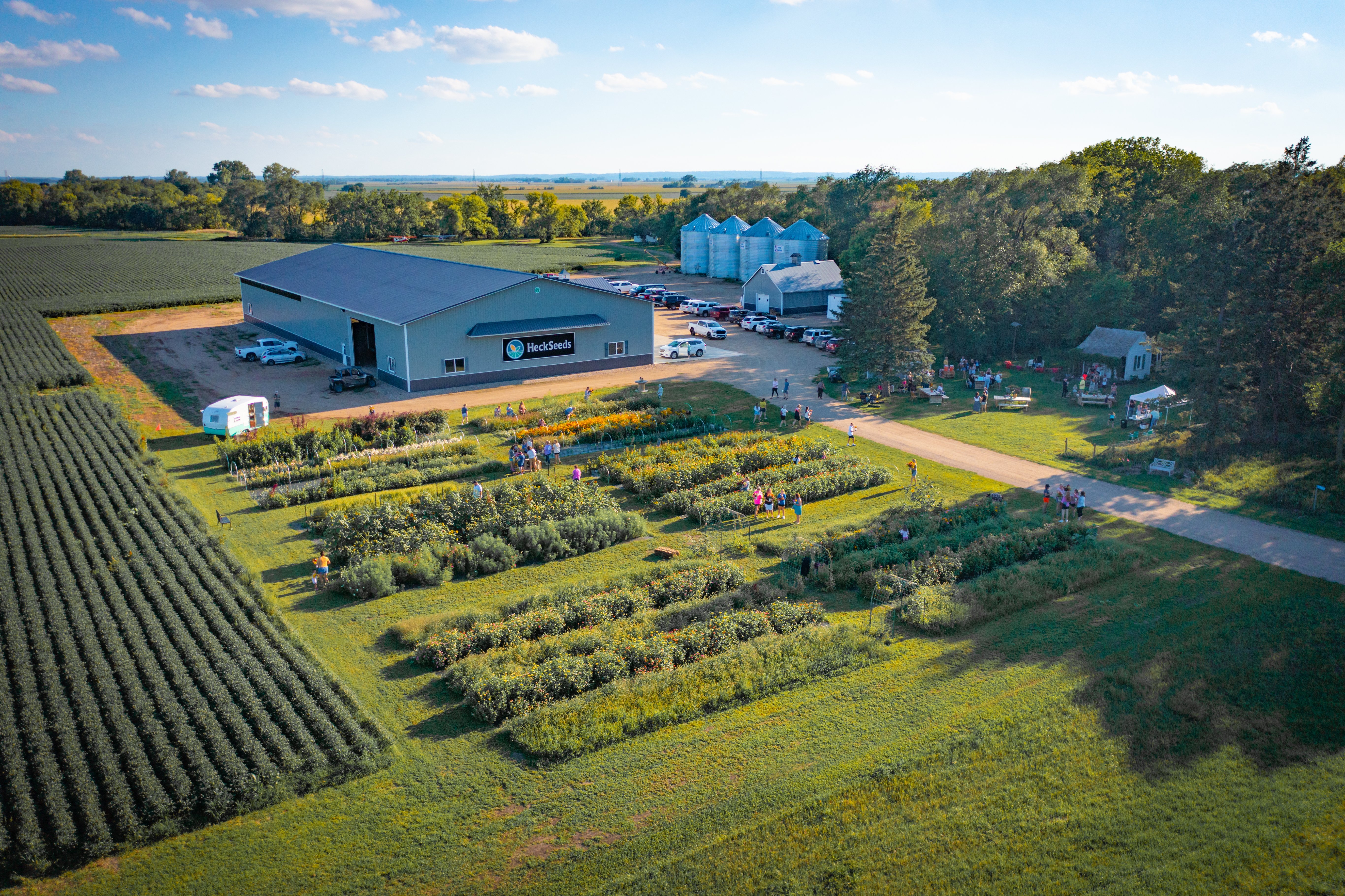 Ariel view of Fleurish Flower Farm.
