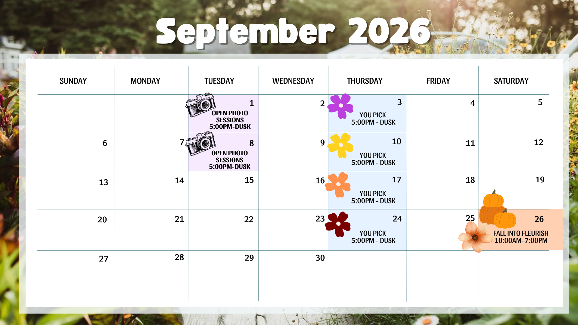September 2026 September 2026